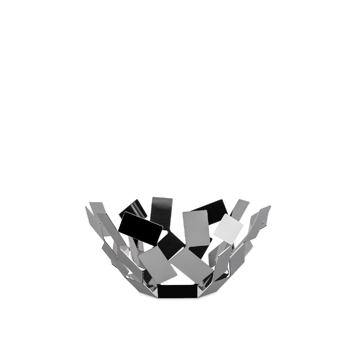 Alessi "La Stanza dello Scirocco", Obstschale, Edelstahl 18/10, 27,3 x 27,3 x 13 cm 27,3 x 27,3 x 13