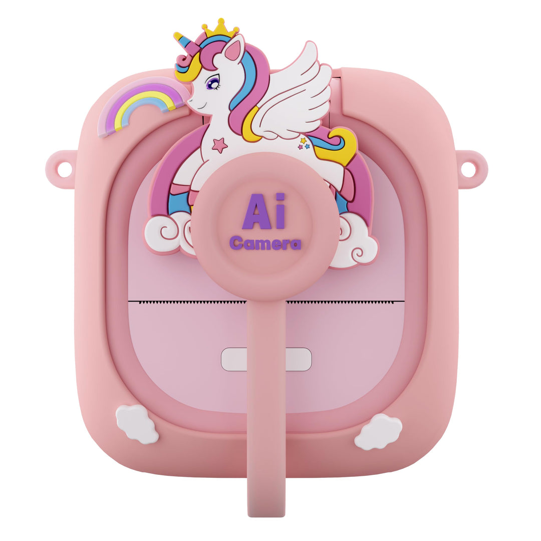 ARNSSIEN AI Kinder Kamera,Kinderkamera Sofortbildkamera,1080p HD, KI-Erkennung, KI-Chat, Bluetooth,