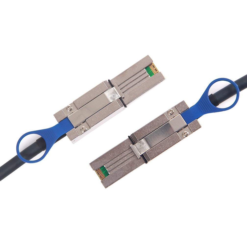 10Gtek® 6G External Mini SAS Kabel SFF-8088 zu SFF-8088, 100-Ohm, 1.5-Meter(4.9ft) 1.5m SFF-8088 zu