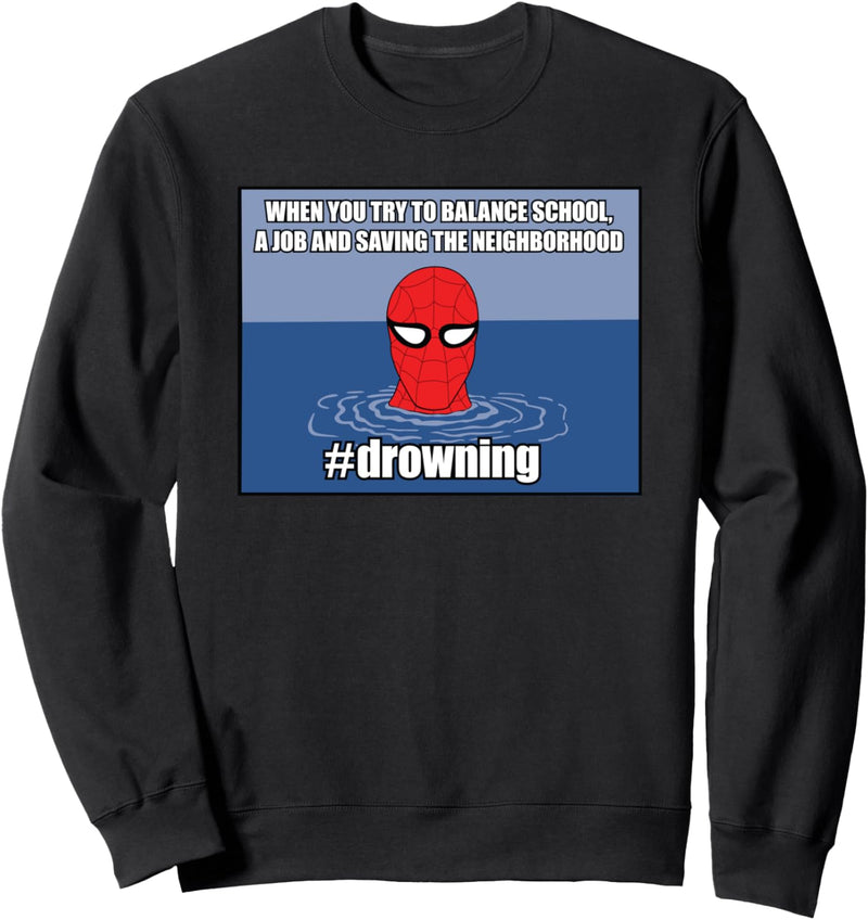 Marvel Spider-Man Drowning Meme Sweatshirt