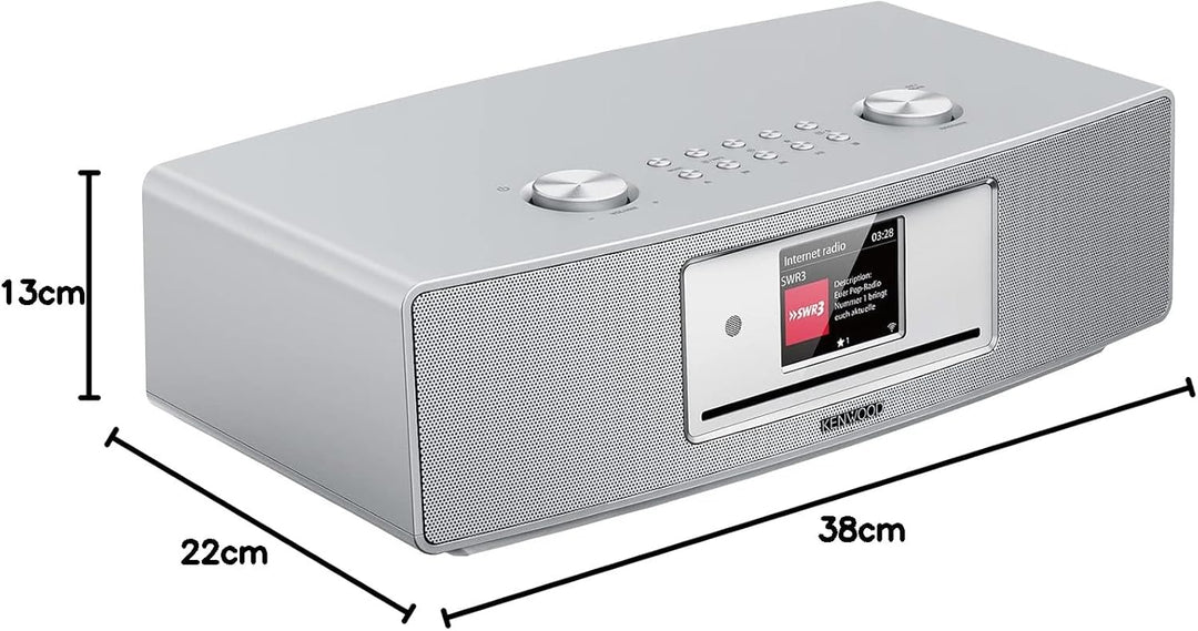 KENWOOD CR-ST700SCD-S - Smart Radio HiFi System mit WLAN, DAB+, Internetradio, CD/USB, Bluetooth Aud