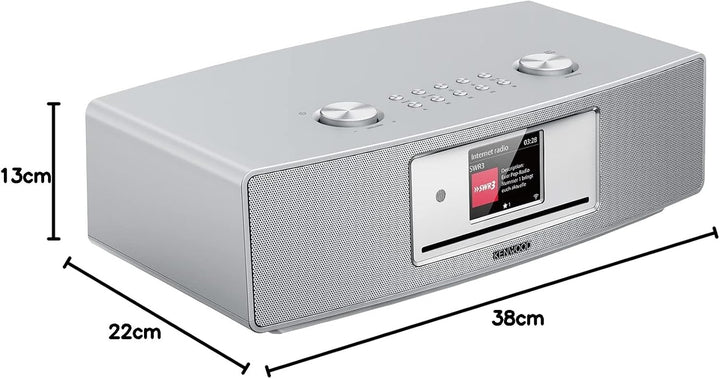 KENWOOD CR-ST700SCD-S - Smart Radio HiFi System mit WLAN, DAB+, Internetradio, CD/USB, Bluetooth Aud