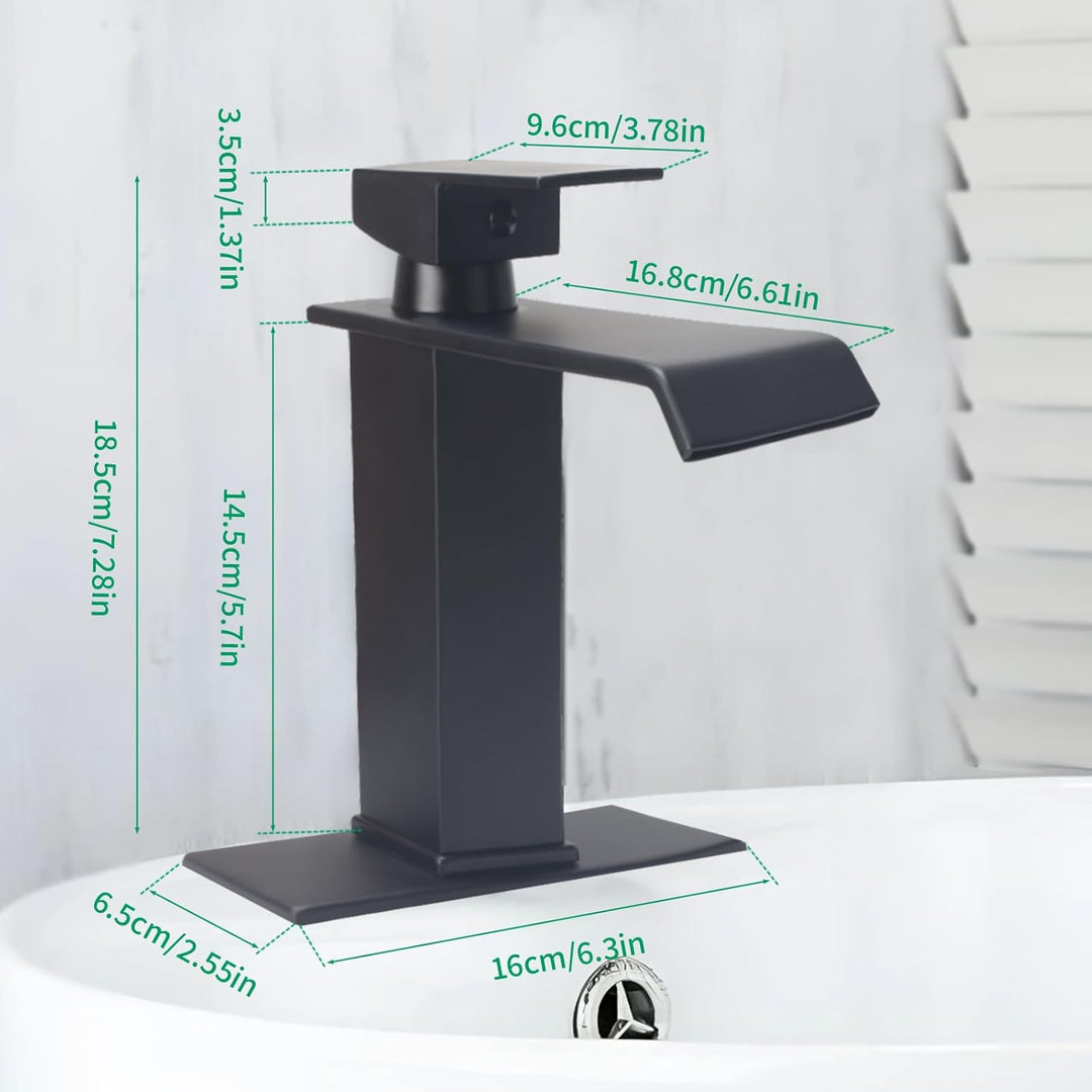 Wasserhahn Bad Waschtischarmaturen Wasserfall Wasserhahn Einhandbedienung Heiss & Kalt Dual Control