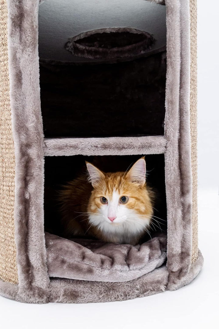 Petrebels Kratztonne XXL Superdome 120 cm hoch, Ø 50 cm, Design Kratztonne für grosse Katzen, extra