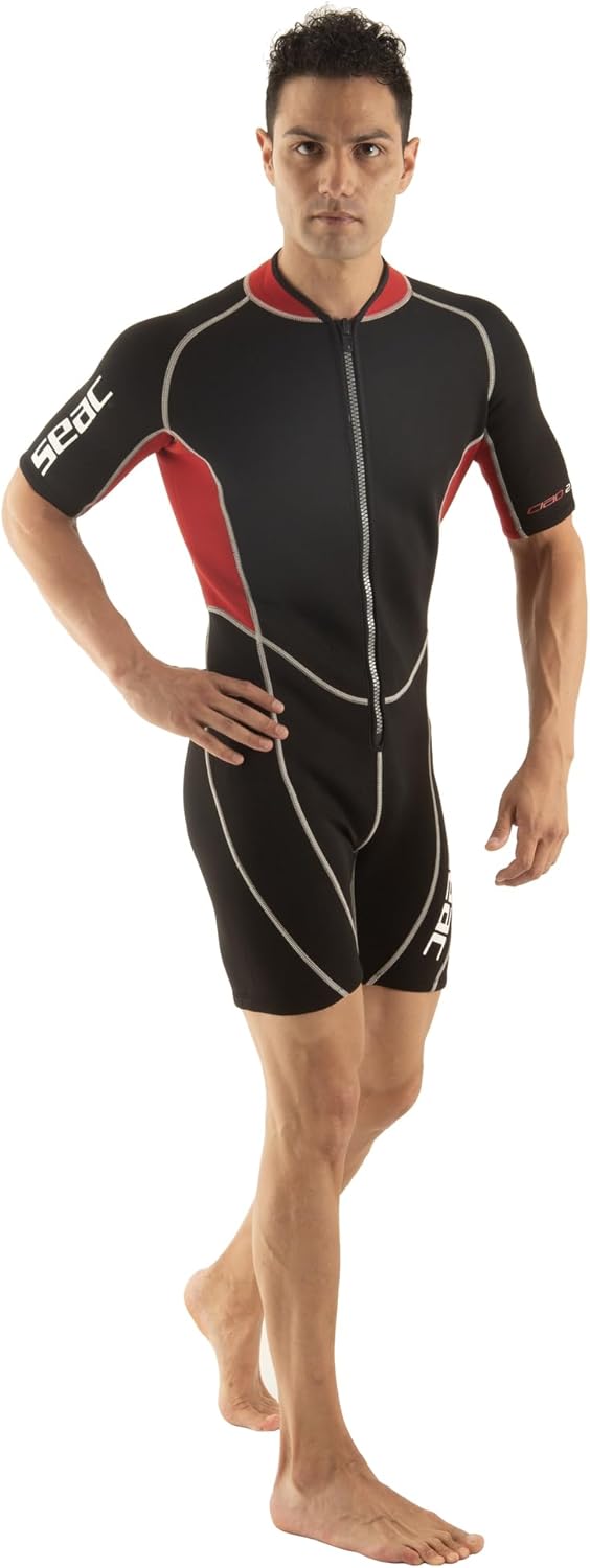 Seac Ciao Man, Kurzarmanzug für Herren aus 2,5 mm-Neopren zum Schnorcheln, Tauchen und andere Wasser
