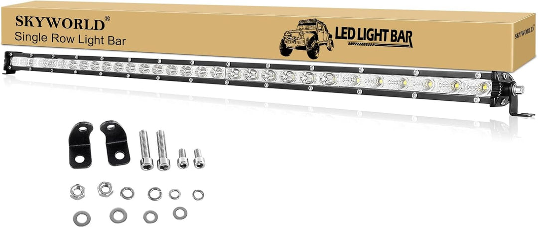 SKYWORLD LED Arbeitsscheinwerfer, 30 Zoll 80 cm 150W Spot Flood Combo Einreihig LED Balken LED Offro