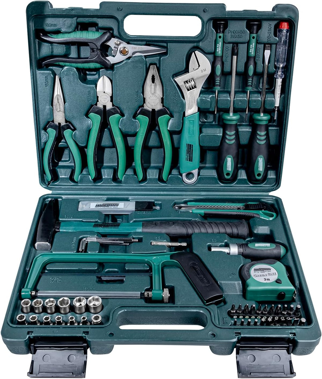 Brüder Mannesmann Werkzeuge 74-teilig Werkzeugsatz, 1 Stück, M29074, (L x B x H) 375 x 285 x 83 mm