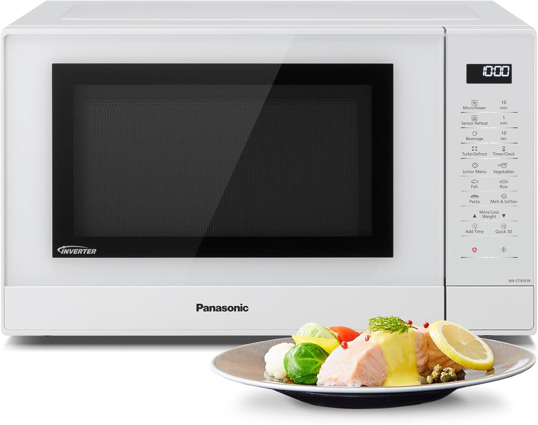 Panasonic NN-ST45KWEPG Inverter Mikrowelle (1000 Watt, Solo Mikrowelle, 32 Liter, rostfreier Stahl)