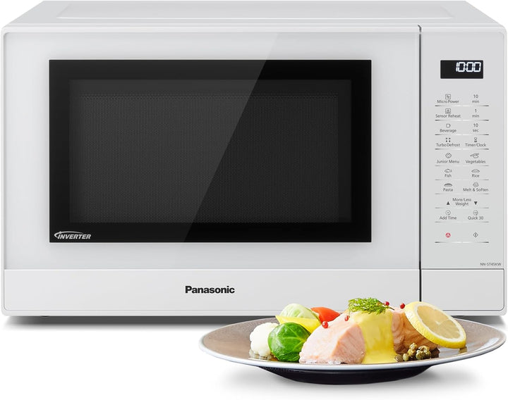 Panasonic NN-ST45KWEPG Inverter Mikrowelle (1000 Watt, Solo Mikrowelle, 32 Liter, rostfreier Stahl)