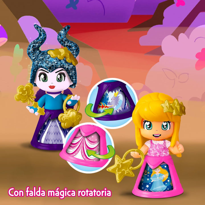 Pinypon – Magic Dreams, 5 Exklusive Figuren mit den Hauptfiguren aus Dornröschen, inklusive kleinem