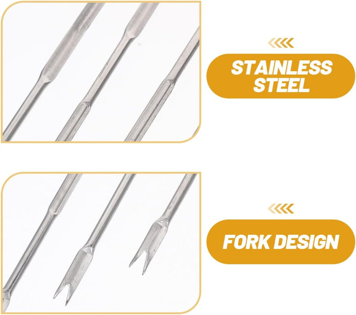 12 St¨¹ Edelstahl Krebstiere Forks Nut Picks Werkzeuge Meeresfr¨¹chte