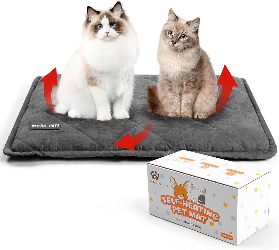 Mora Pets Selbstheizende Decke Katze Katzendecke Selbstwärmende Wärmedecke Katze Heizdecke für Katze