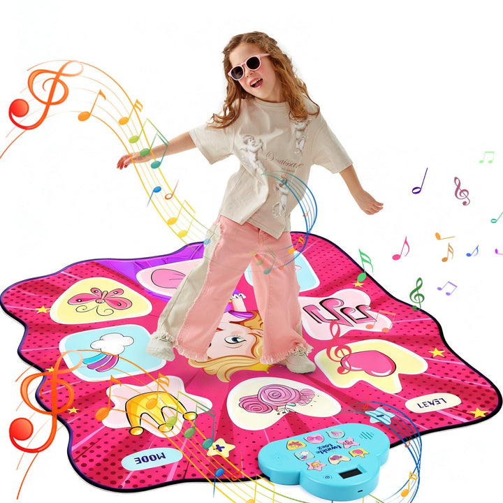 GuKKK Tanzmatte Spielzeug Mädchen Geschenk Kabelloses Bluetooth Elektronisches Tanzspiel mit 4 Spiel