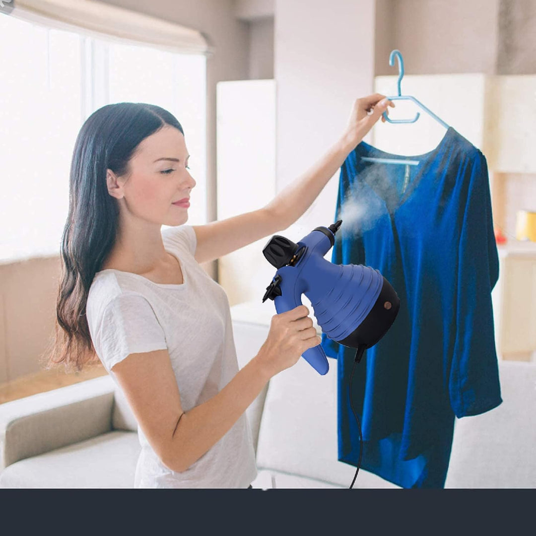Comforday-Dampfreiniger als Handgerät mit 9 Zubehörteilen für Fleckenentfernung, Bedampfung, Teppich