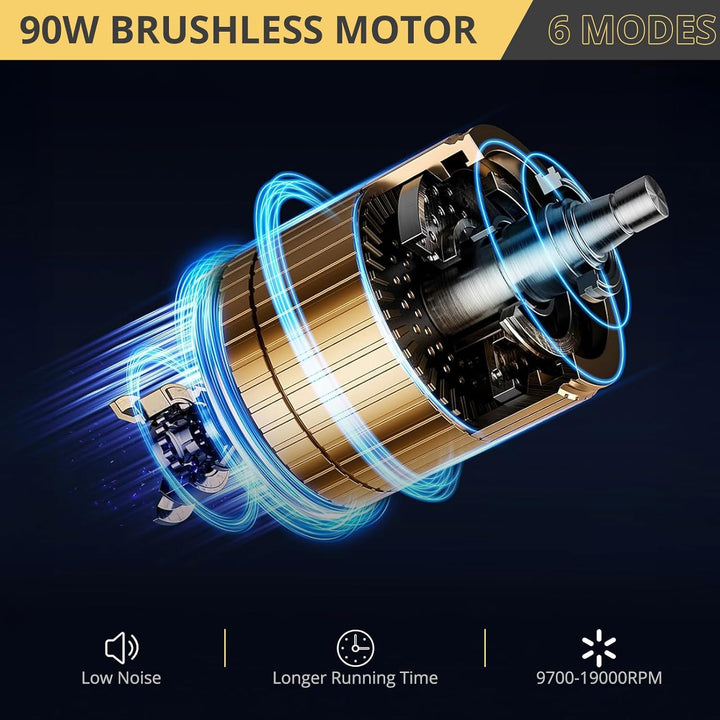 AMTOVL Exzenterschleifer Brushless Schleifmaschine Schleifgerät mit 5PCS 125mm Schleifpapier Schleif