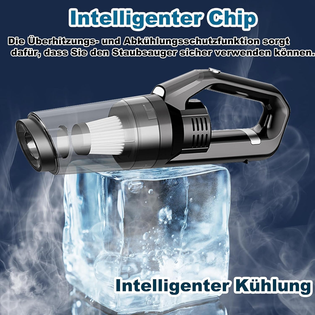 Handstaubsauger,16000Pa Handstaubsauger Akku Testsieger Beutellos,120W Autostaubsauger Stark Mini Na