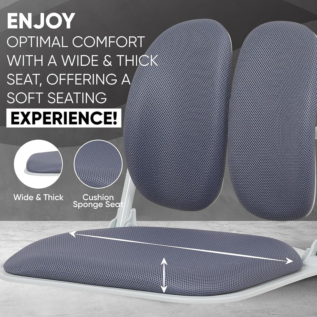 Duorest Bodenstuhl Schwammsitz mit ergonomischen Doppel-Rückenlehnen - Meditationsstuhl mit Rückenst