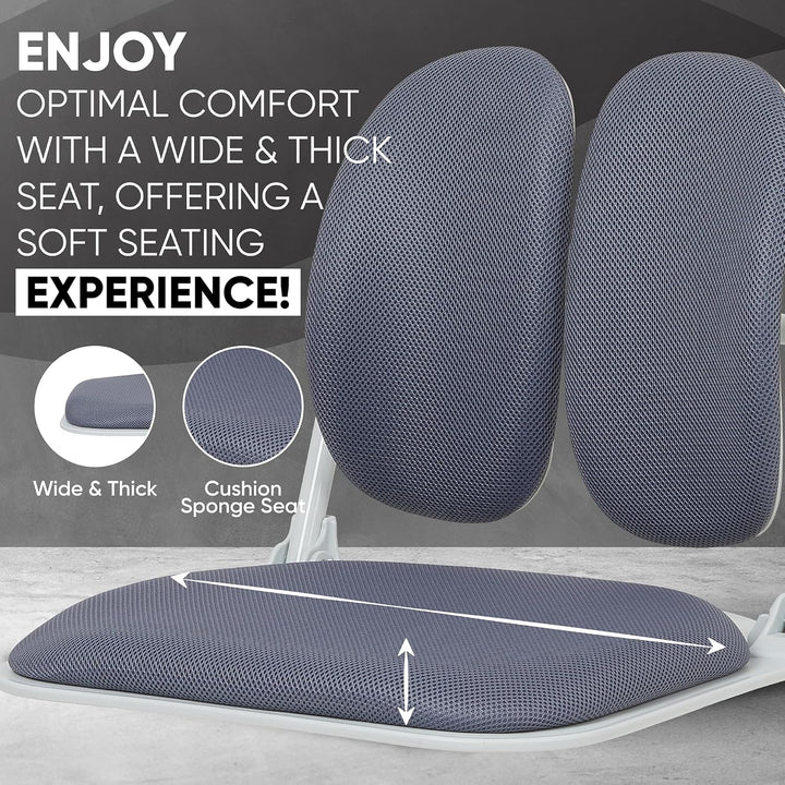 Duorest Bodenstuhl Schwammsitz mit ergonomischen Doppel-Rückenlehnen - Meditationsstuhl mit Rückenst