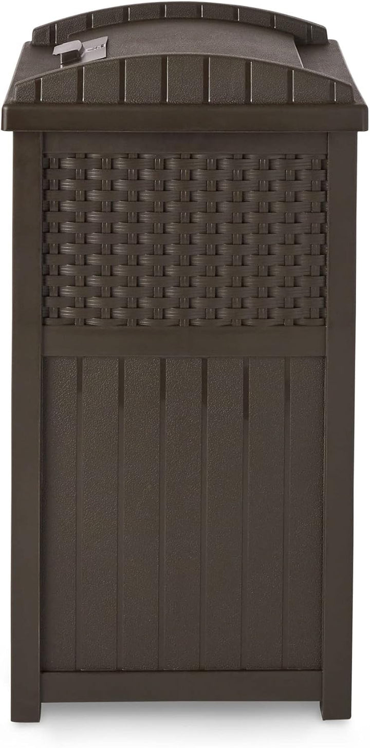 Suncast, 125-Liter gewerblicher Outdoor-Mülleimer mit Deckel für 114–125-Liter-Müllsäcke, geeignet f