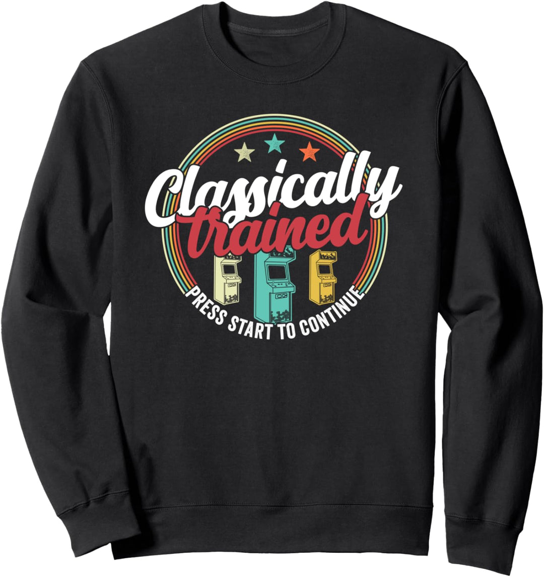 Klassisch trainiert - Retro Videospiele - Funny Gamer Sweatshirt