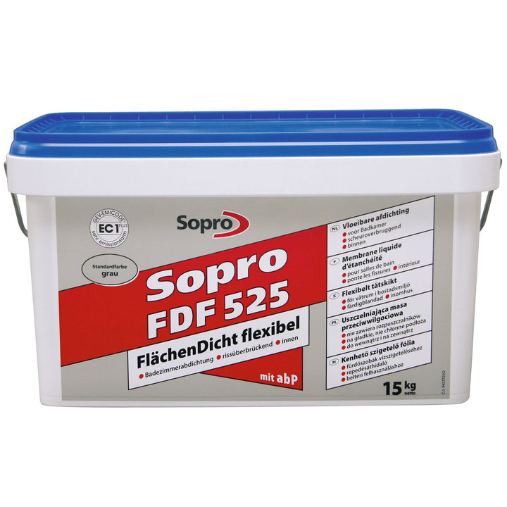 Sopro Flächendicht flexibel FDF, grau, Eimer 15 kg, 1