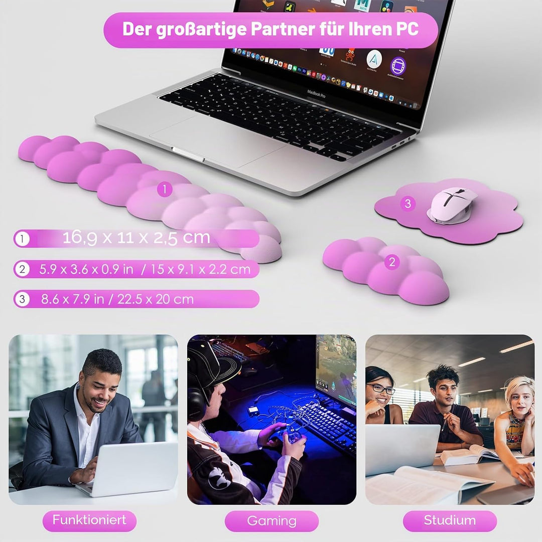 MoKo Wolke Handgelenkauflage, Ergonomisch Weich Cloud Handauflage Tastatur Maus Handballenauflage Se
