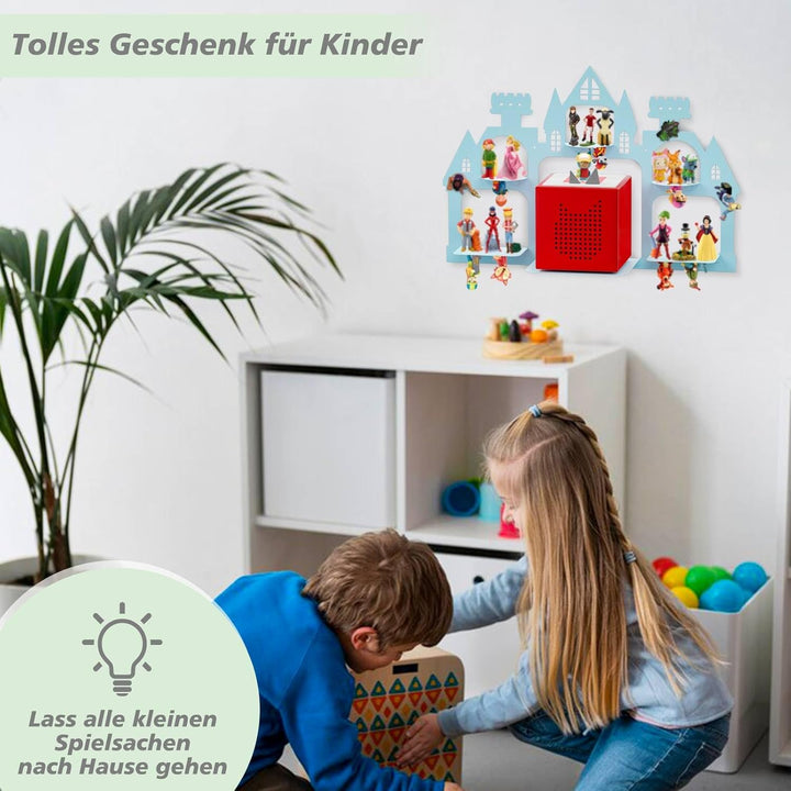 Klein Regal für Tonies, Magnetisch Waldregal fur Toniebox Wandhalterung, Metall Regal fur Tonie Figu