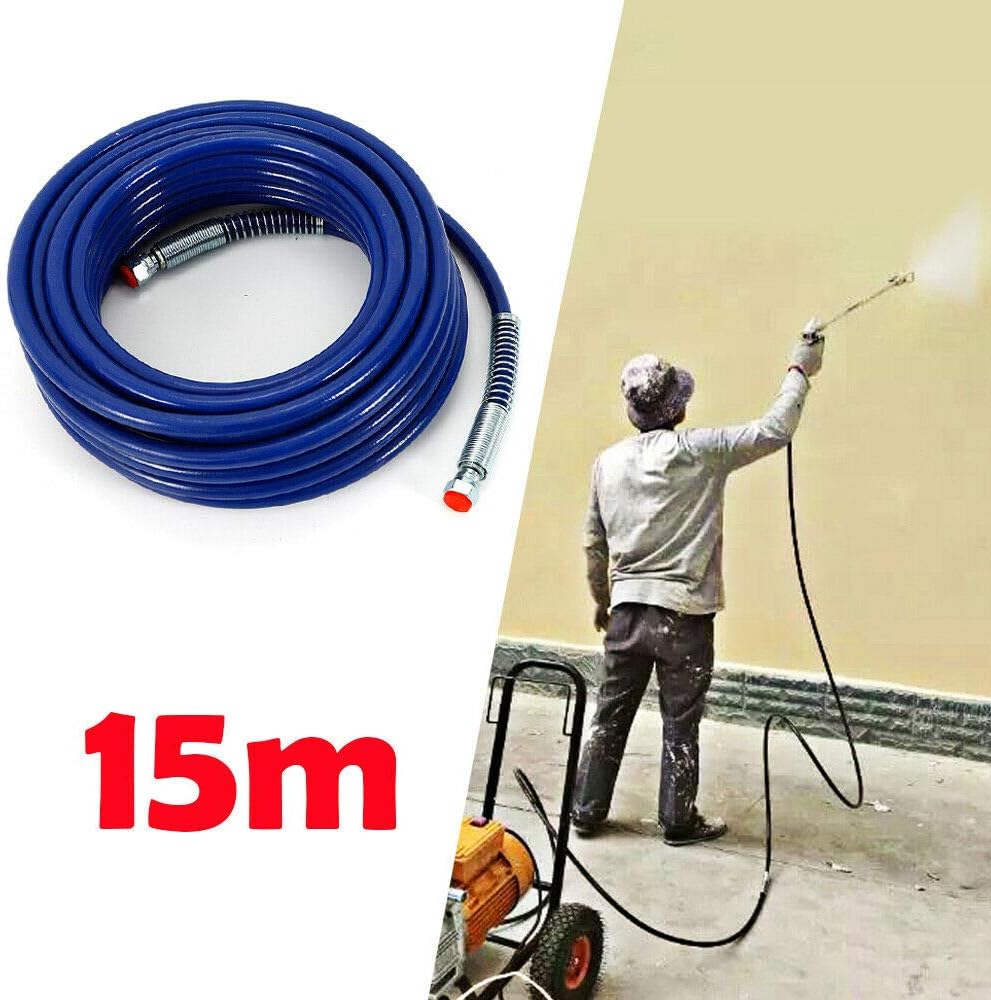Hochdruck SprüHrohr, 15m 1/4" Airless FarbsprüH Schlauch Hochdruck Schlauch FüR Flexiblen Faserschla