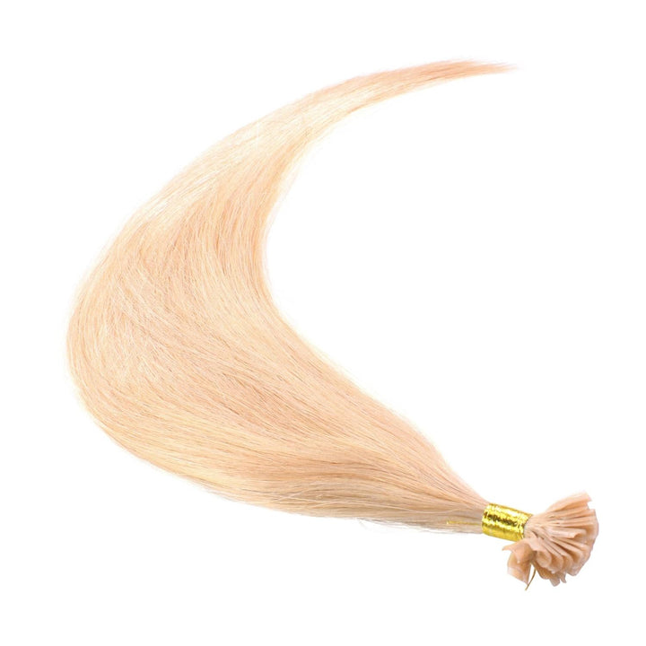 hair2heart Premium Extensions Echthaar Bondings glatt - 50 Strähnen 0.8g 40cm 9/31 lichtblond Gold A