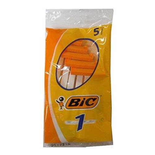BIC 10 x 5 Rasierer Nr. 1 – 1 Klinge für normale Haut, 10 Stück