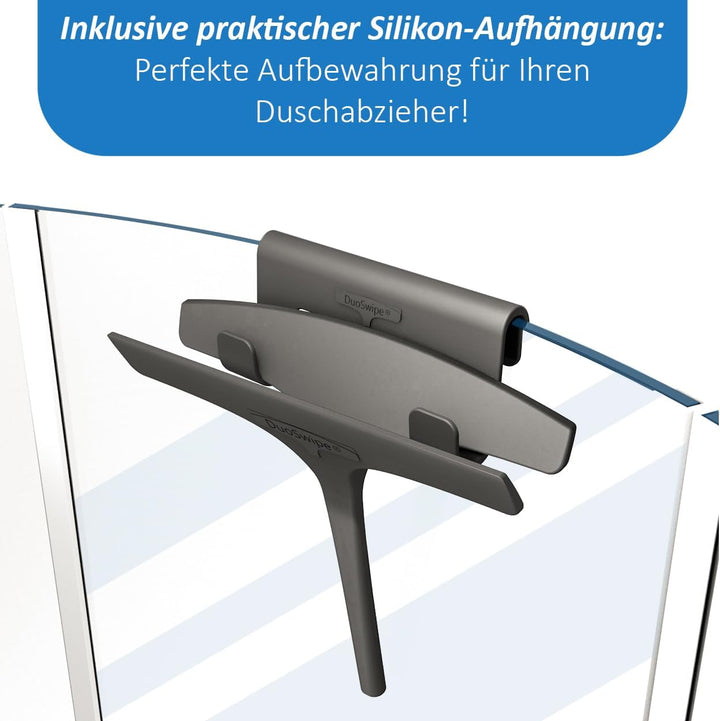 Der Duale Duschabzieher für Rundduschen, Silikon Duschwischer für Dusche, Bad, Fliesen, Spiegel, gla