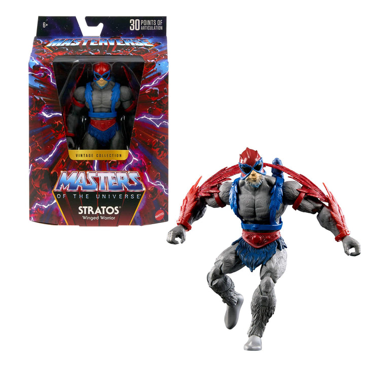 Masters of The Universe Masterverse Vintage Collection Stratos-Actionfigur, ca. 18 cm, 30 Bewegungsp