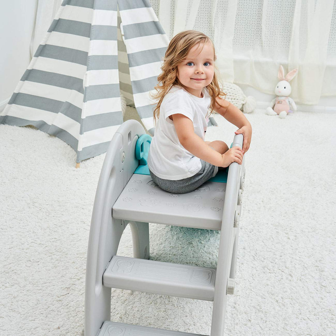 Baby Vivo Kinder Rutsche Kinder Rutsche Gartenrutsche Kleinkinderrutsche Kunststoff Elefant abgerund