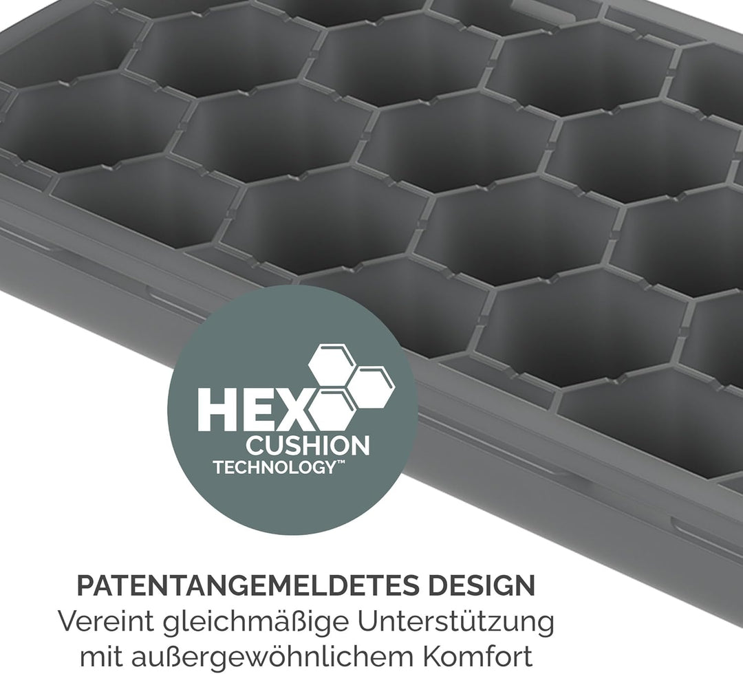 Fellowes Breyta XL Mauspad mit Handgelenkauflage – Grau, mit HEX Cushion Technology Silikonpolster u