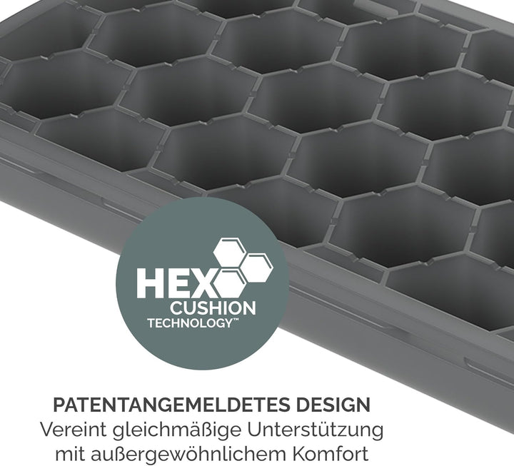 Fellowes Breyta XL Mauspad mit Handgelenkauflage – Grau, mit HEX Cushion Technology Silikonpolster u