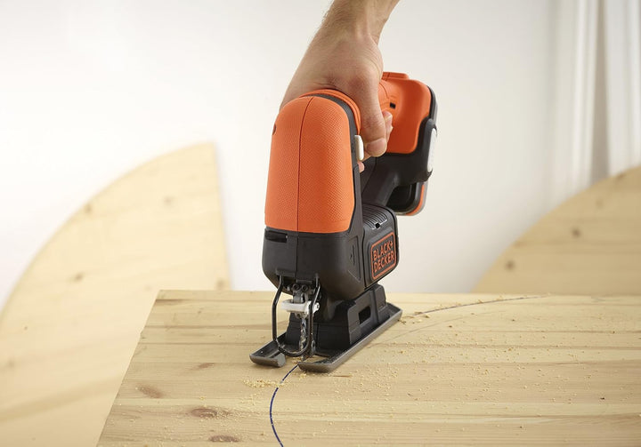 Black+Decker Akku-Stichsäge BDCJS12N (12 V, mit Sägeblasfunktion, hohe Laufruhe & vielseitig einsetz