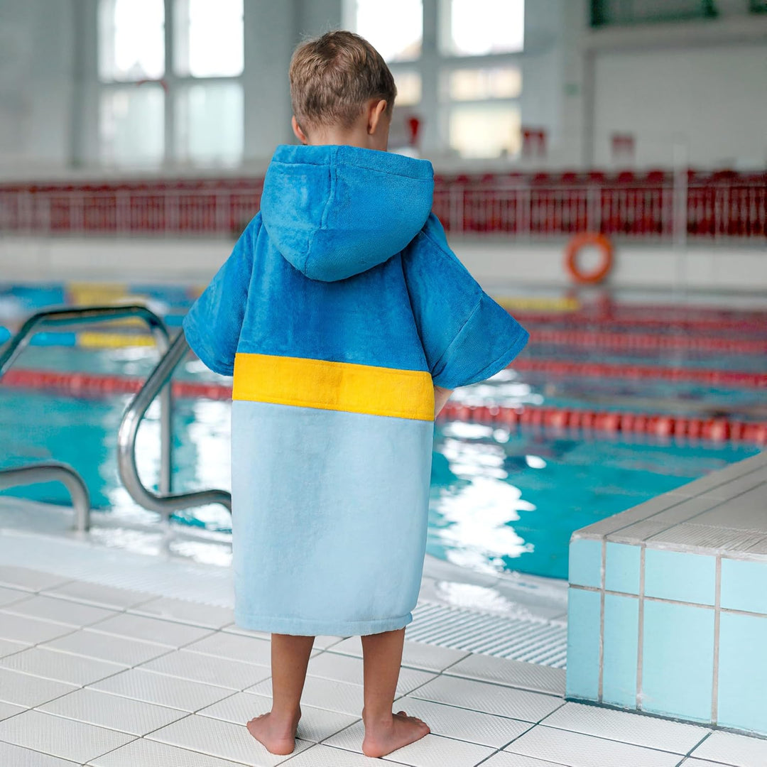 WAVE HAWAII Surf- &amp; Badeponcho für Kinder, Grösse XXS, 90-120cm | 95-100% Baumwolle Surf-Poncho für