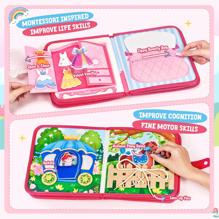 JoyCat Busy Board Montessori Spielzeug ab 1 Jahr, Motorikspielzeug Sensorik Spielzeug für Kleinkinde