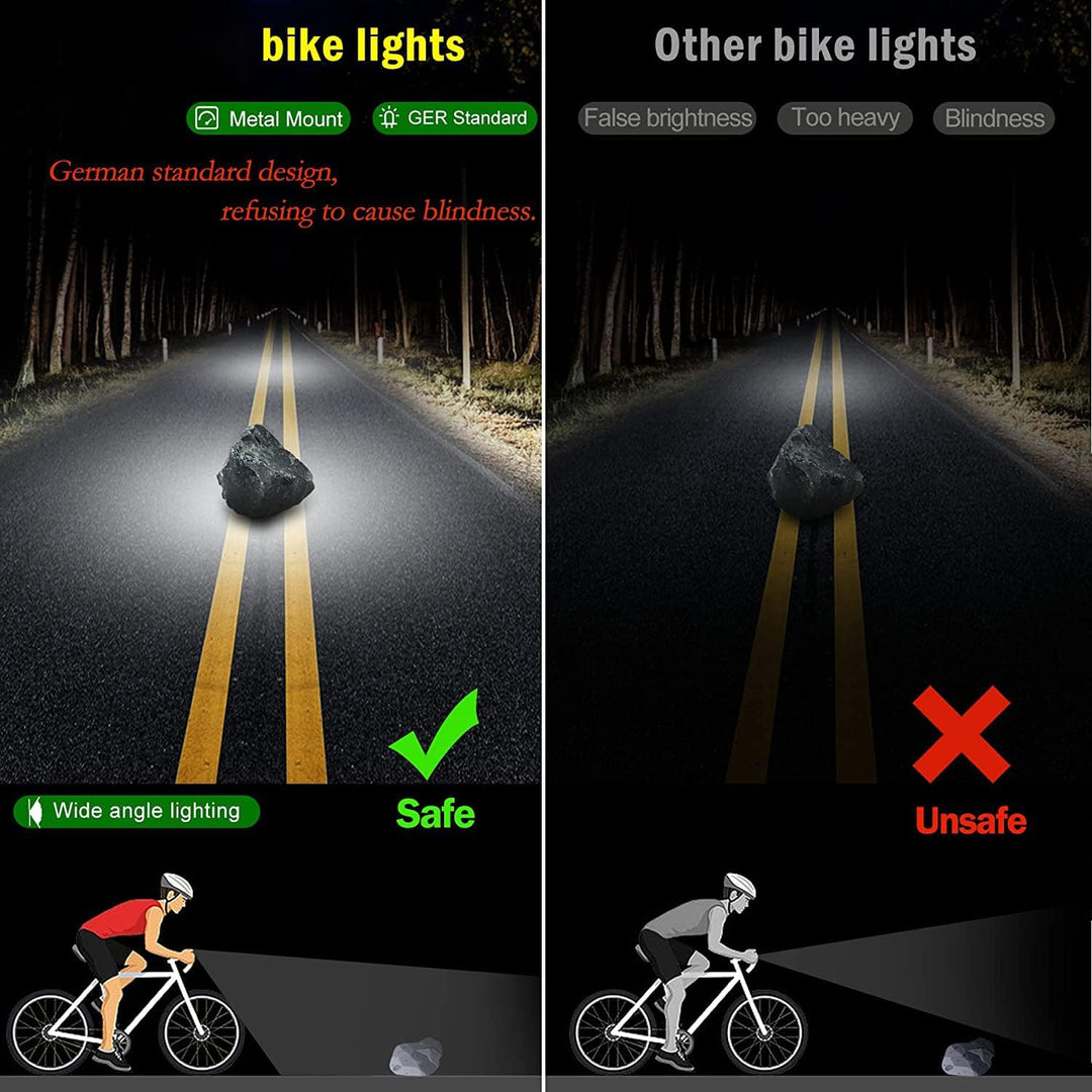 Monkey Home 2600Lumen Superhelle LED Fahrradlampe, Temperaturkontrolle, STVZO Standard, USB wiederau