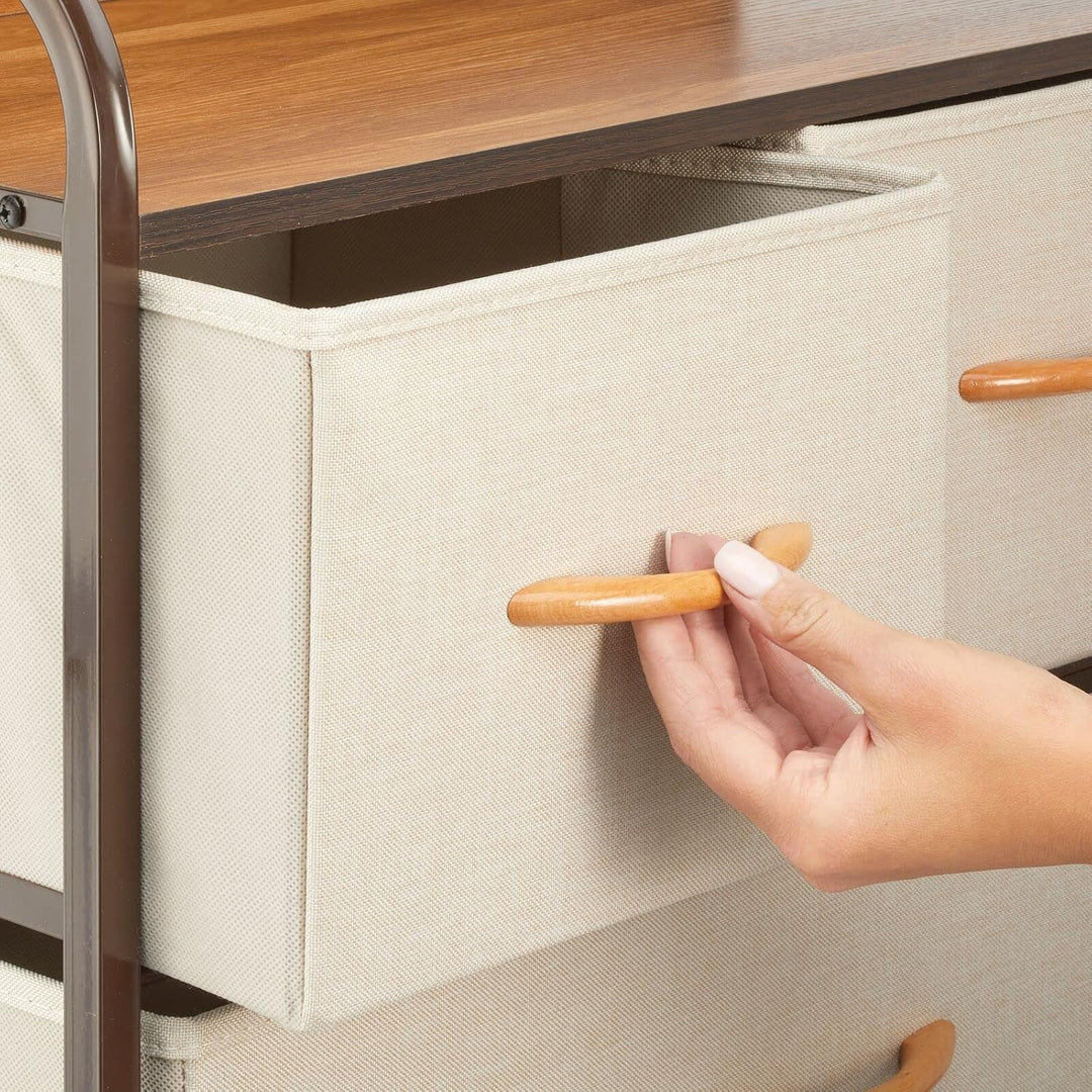 mDesign Kommode mit 5 Schubladen – hoher Schubladenschrank für Schlafzimmer, Wohnzimmer oder Flur –