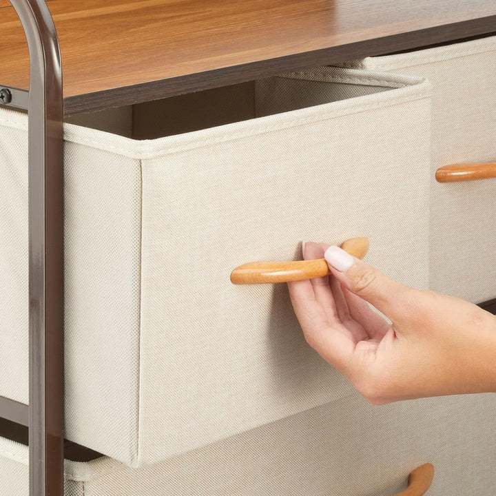 mDesign Kommode mit 5 Schubladen – hoher Schubladenschrank für Schlafzimmer, Wohnzimmer oder Flur –
