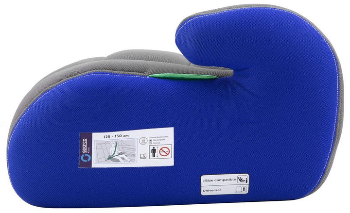 Sparco Booster Seat 125-150 I-SIZE R129 Autositzerhöhung für Kinder Grau und Blau, Grau und Blau