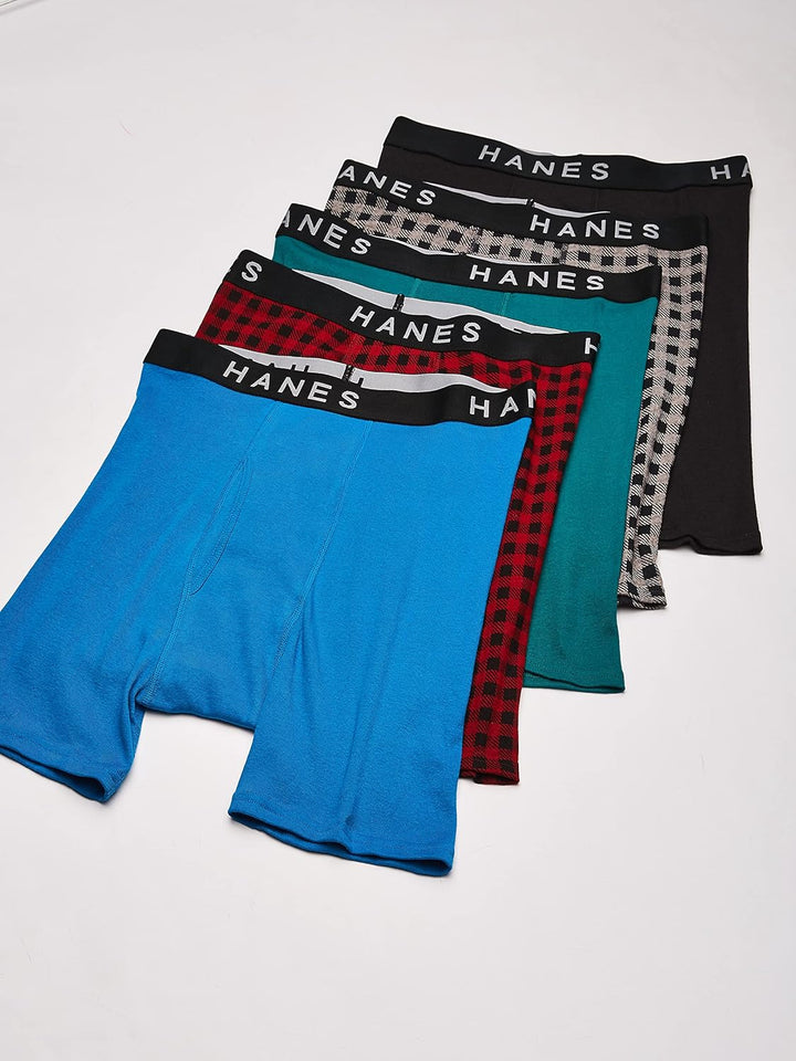 Hanes Ultimate Mens Retroshorts (5er Pack) S 5 Stück – Blau/Grün Sortiert, S 5 Stück – B