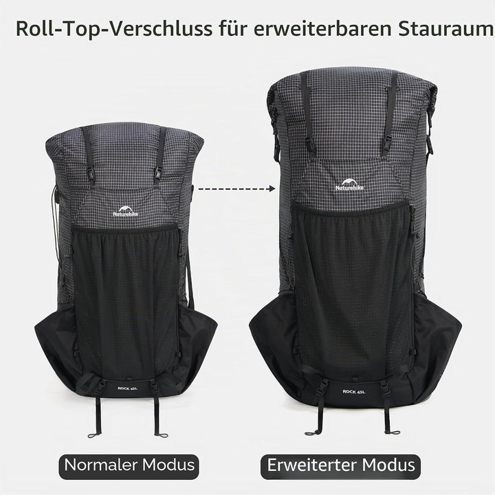 Naturehike Rock 2.0 Upgraded 45L Rucksack Interner Rahmen Wanderrucksack Herren mit Regenhülle Trekk