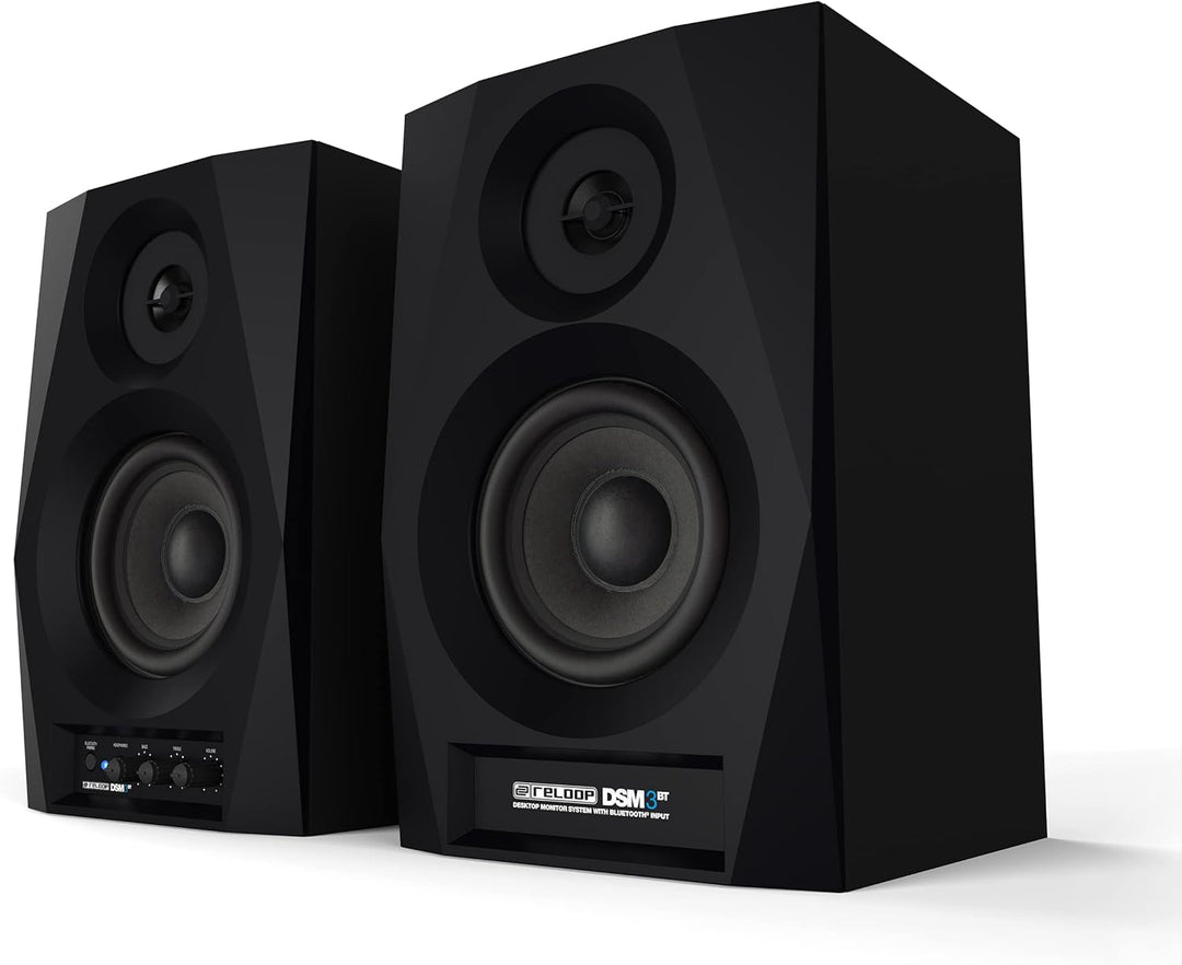 Reloop DSM-3 BT | Bluetooth PC-Lautsprecher für DJs und Producer, Professionelles 2-Wege-Aktiv-Monit