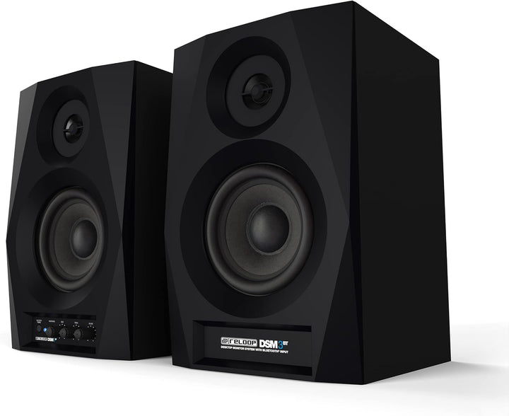 Reloop DSM-3 BT | Bluetooth PC-Lautsprecher für DJs und Producer, Professionelles 2-Wege-Aktiv-Monit