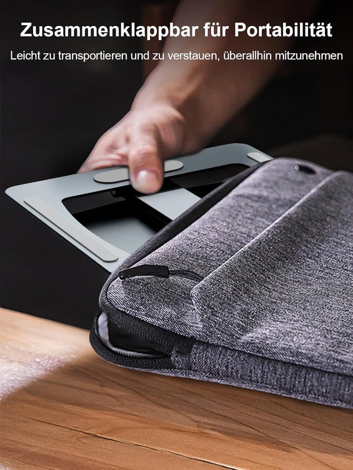 CIRYCASE Laptop Ständer Höhenverstellbar, Schnell Kühlender Laptop Stand, Ergonomischer Tragbarer Al