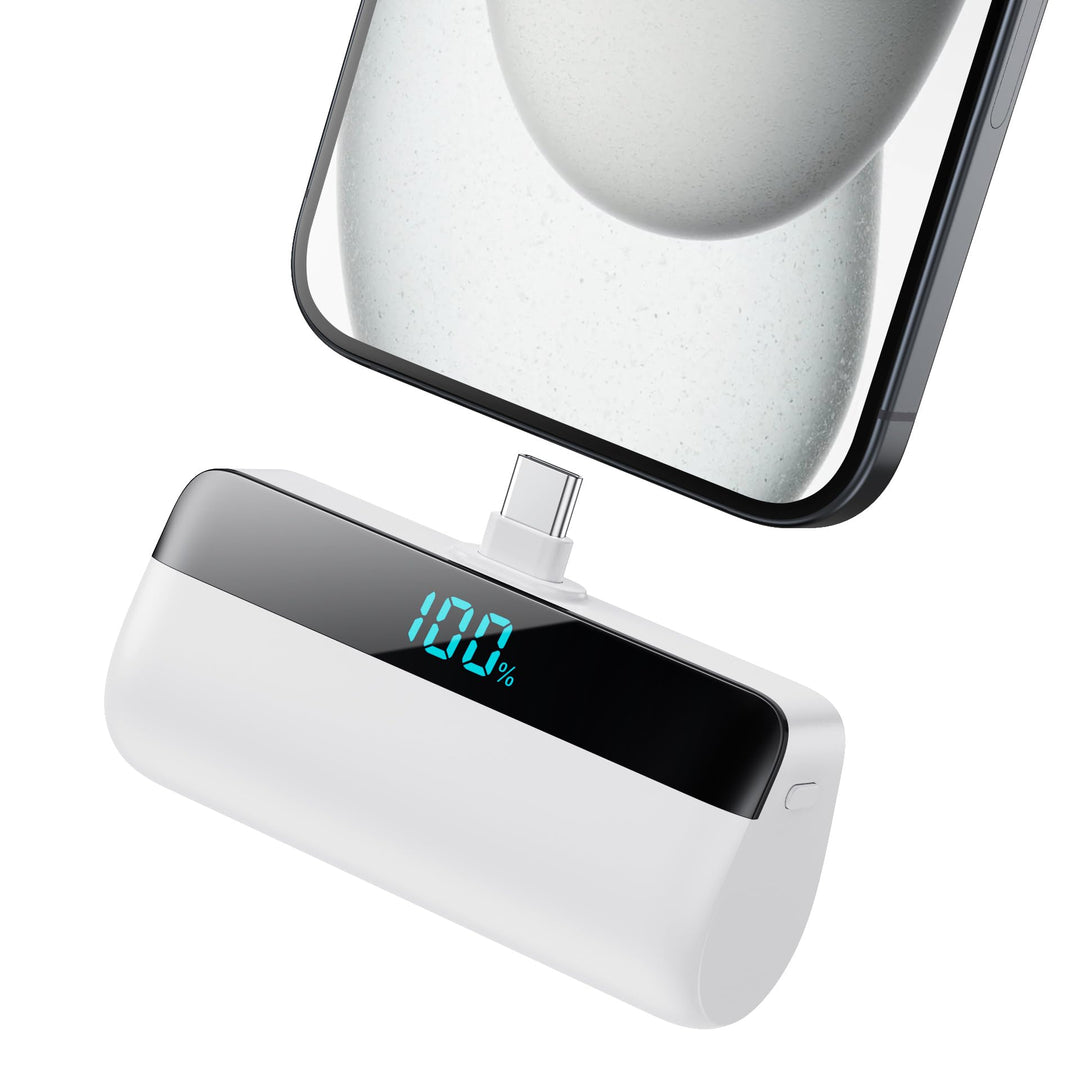 Feob Mini Power Bank 5200mAh für iPhone 15 Serie, PD Schnellladung Powerbank USB C Externer Akku mit