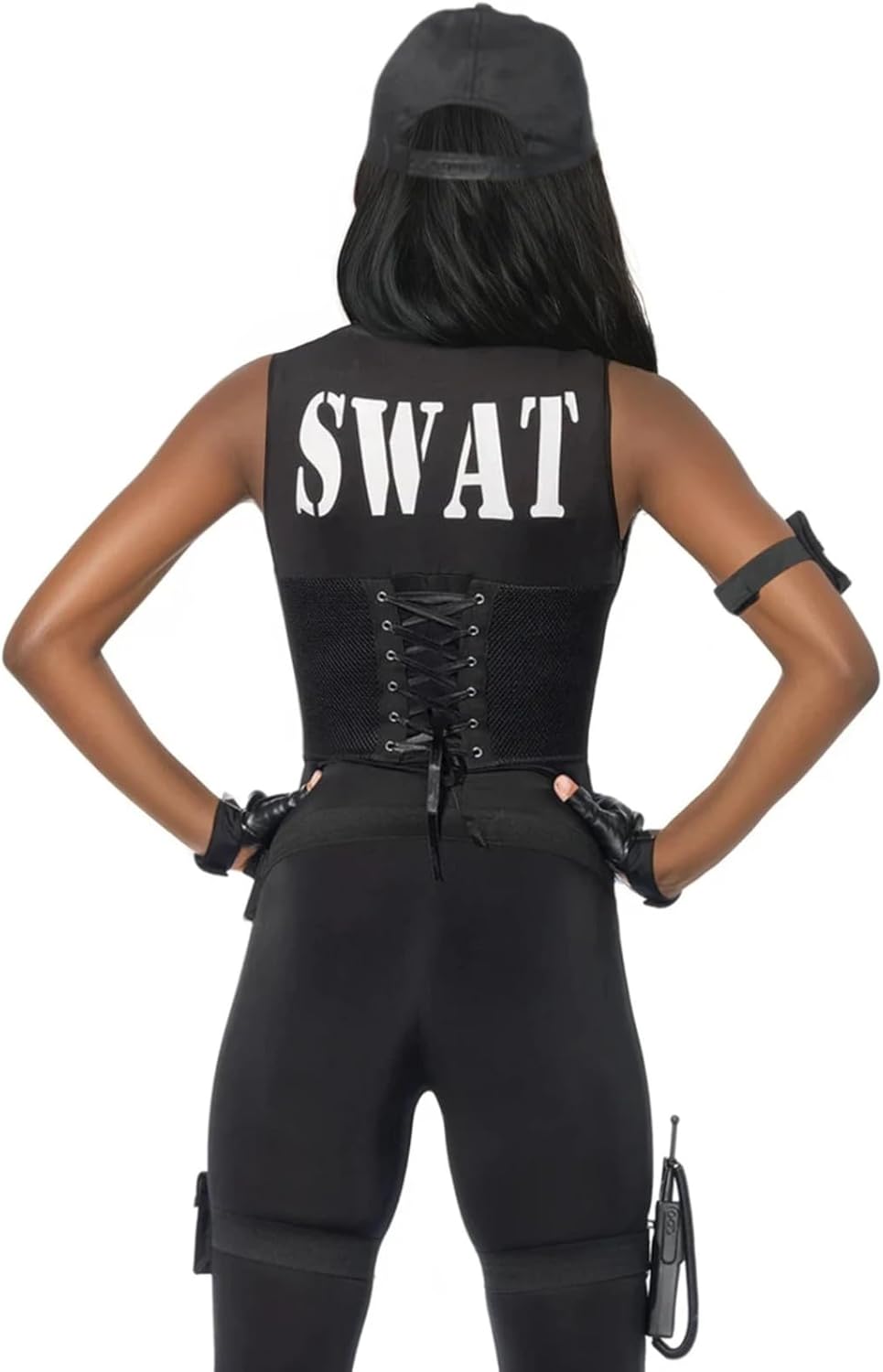 LEG AVENUE Damen Deluxe Swat Commander Kost me, Schwarz, Large EUR 40 Large (EUR 40), Large (EUR 40)