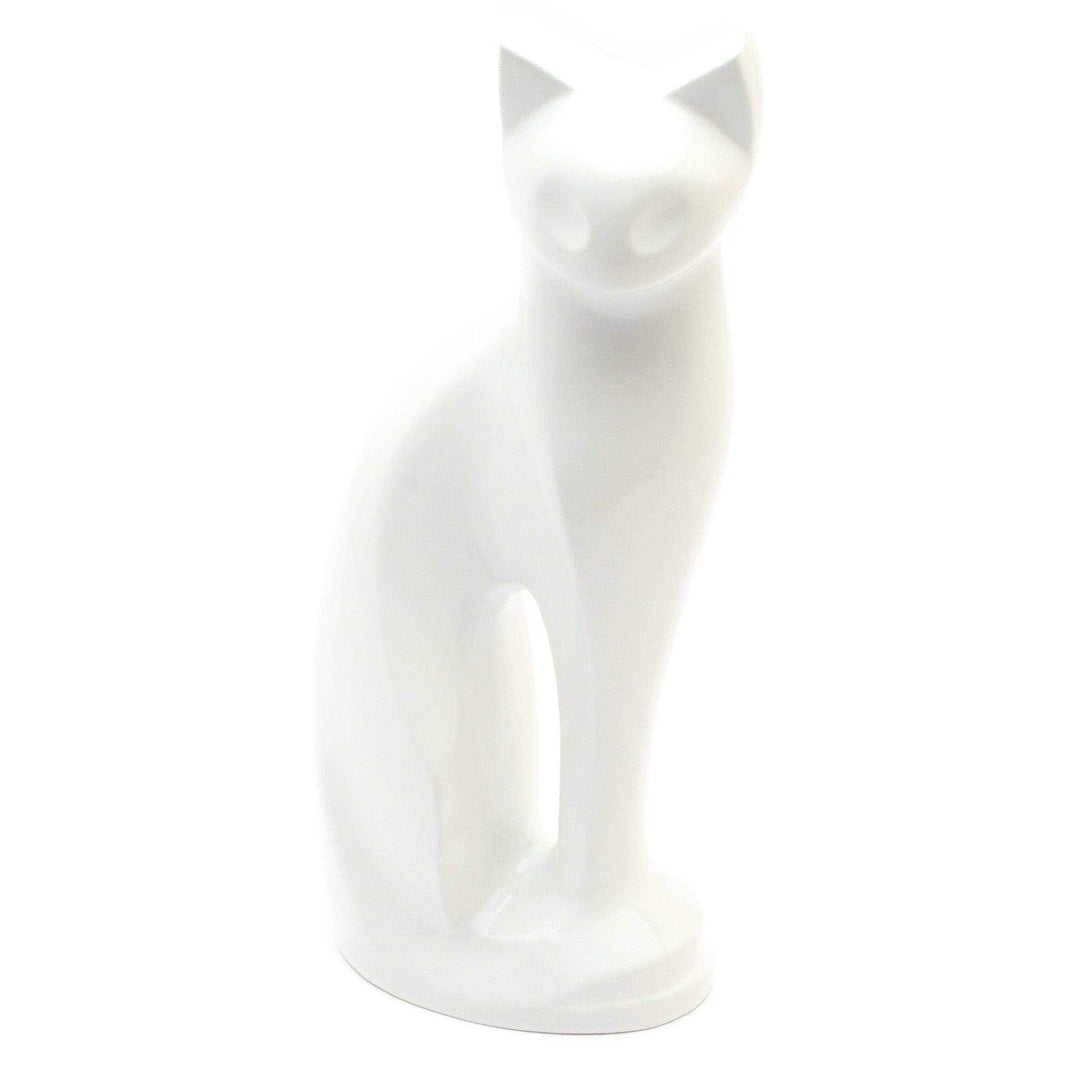 Urns UK Gedenkurne, Katze, weiss-glänzend, 24,1 cm, Weiss